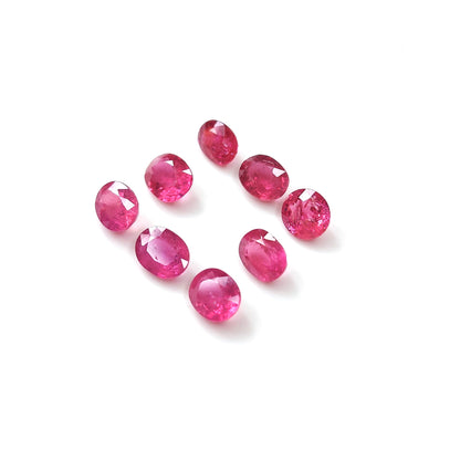 Natural Ruby Unheated Calibrated Ovals Layout
