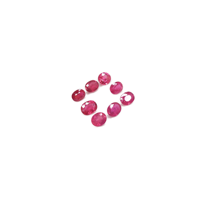 Natural Ruby Unheated Calibrated Ovals Layout