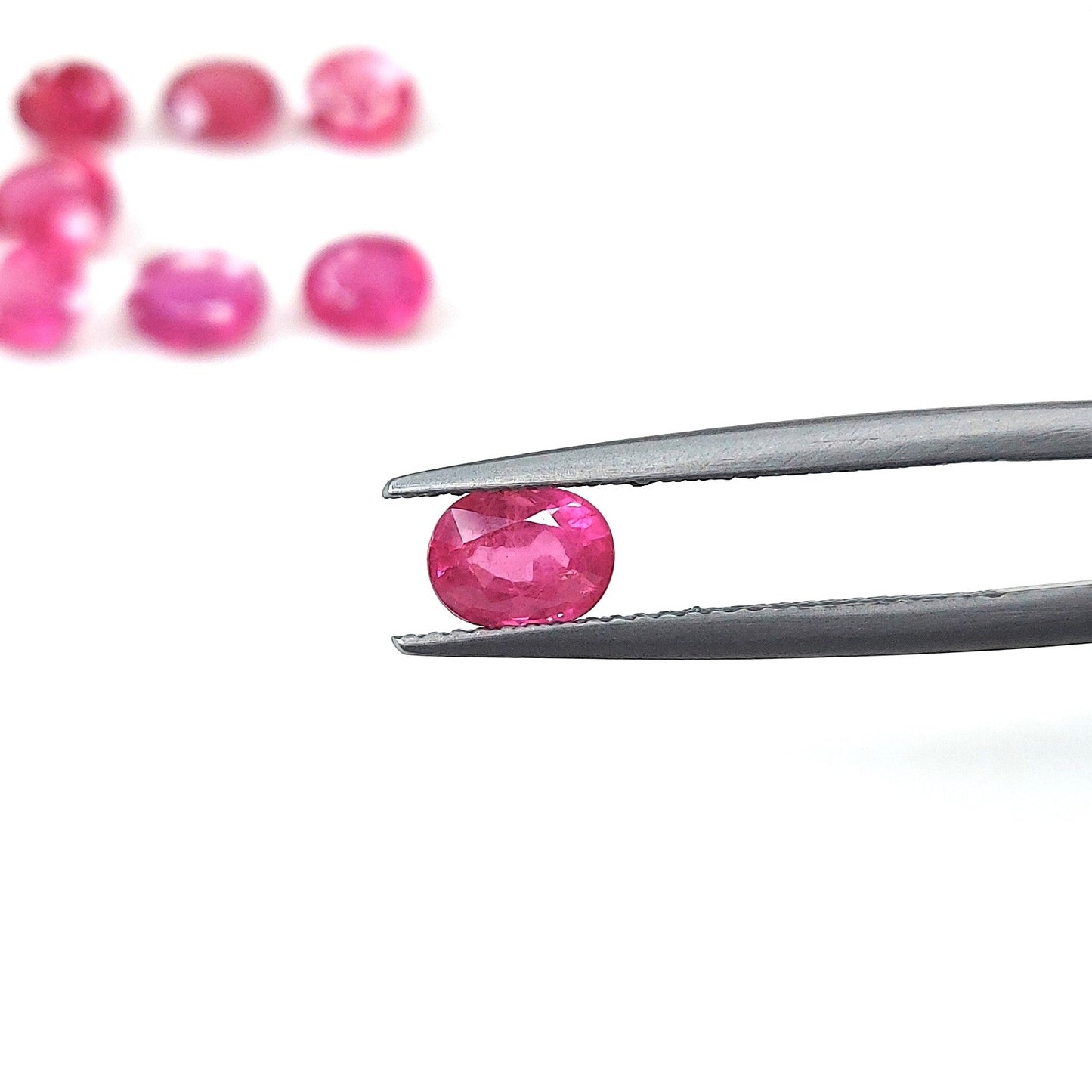 Natural Ruby Unheated Calibrated Ovals Layout