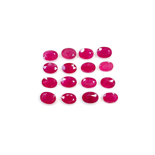 Natural Mozambique Untreated Calibrated Ruby Oval | 4x6mm & 5x7mm & 6x8mm