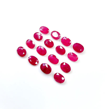 Natural Mozambique Untreated Calibrated Ruby Oval | 4x6mm & 5x7mm & 6x8mm