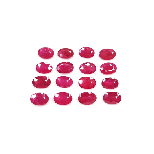 Natural Mozambique Untreated Ruby Calibrated Ovals | 3x5mm & 6x4mm