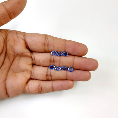 Natural Ceylon Untreated Blue Sapphire Calibrated Ovals | 3X5mm & 6x4mm