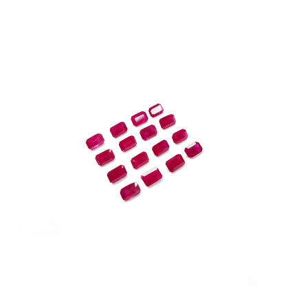 Natural Burma Untreated Ruby Calibrated Octagons 6x4mm