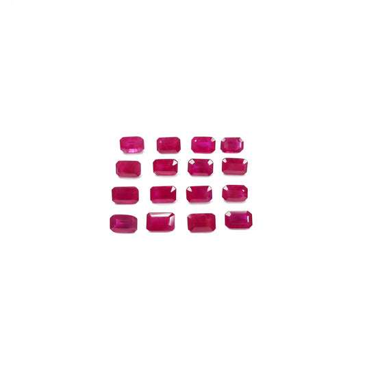Natural Burma Untreated Ruby Calibrated Octagons 6x4mm