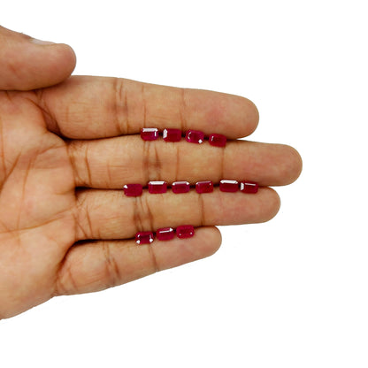 Natural Burma Untreated Ruby Calibrated Octagons 6x4mm