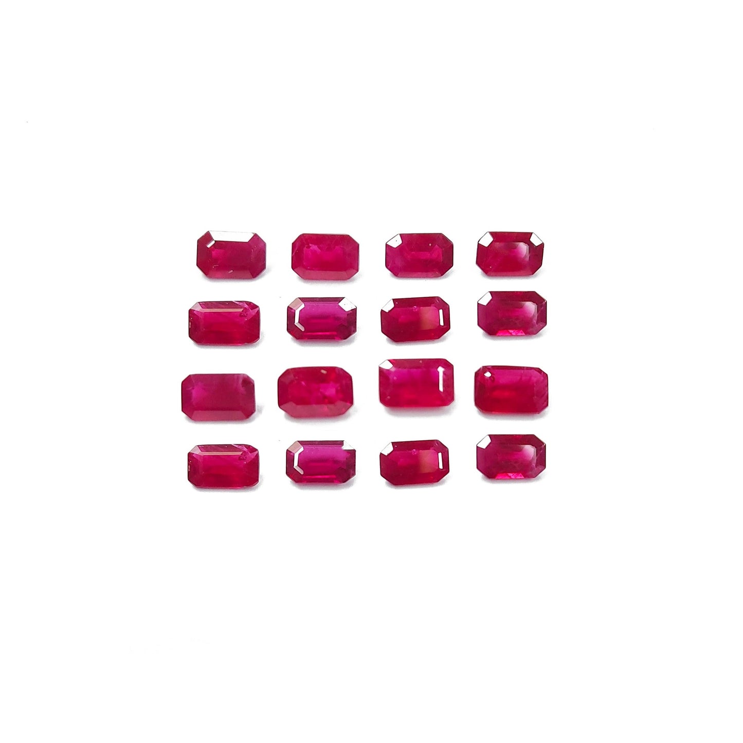 Natural Untreated Ruby Calibrated Octagons 6x4mm