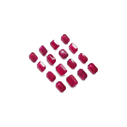 Natural Untreated Ruby Calibrated Octagons 6x4mm