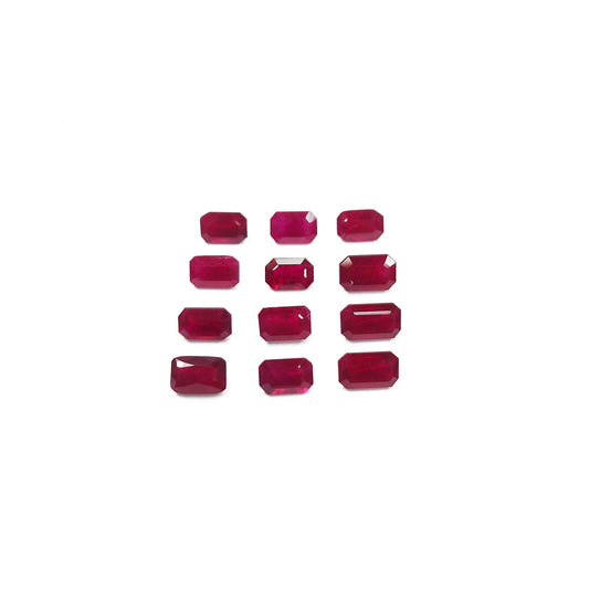 Natural Burma Untreated Ruby Calibrated Octagon | 3x5mm & 4x6mm