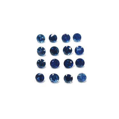 Natural Untreated Ceylon Blue Sapphire Calibrated Rounds | 2mm & 3mm