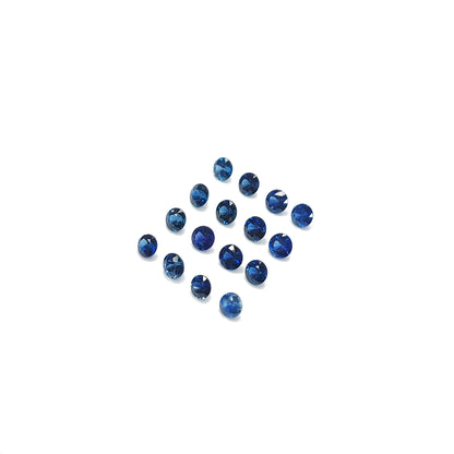 Natural Untreated Ceylon Blue Sapphire Calibrated Rounds | 2mm & 3mm
