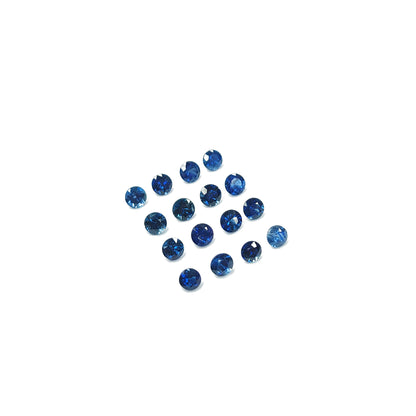 Natural Untreated Ceylon Blue Sapphire Calibrated Rounds | 2mm & 3mm