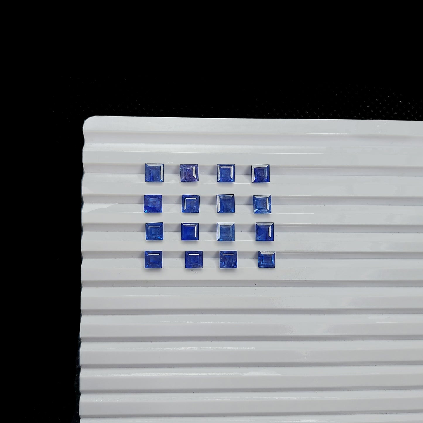 Natural Bangkok Blue Sapphire Calibrated Squares | 4.5mm & 5.5mm