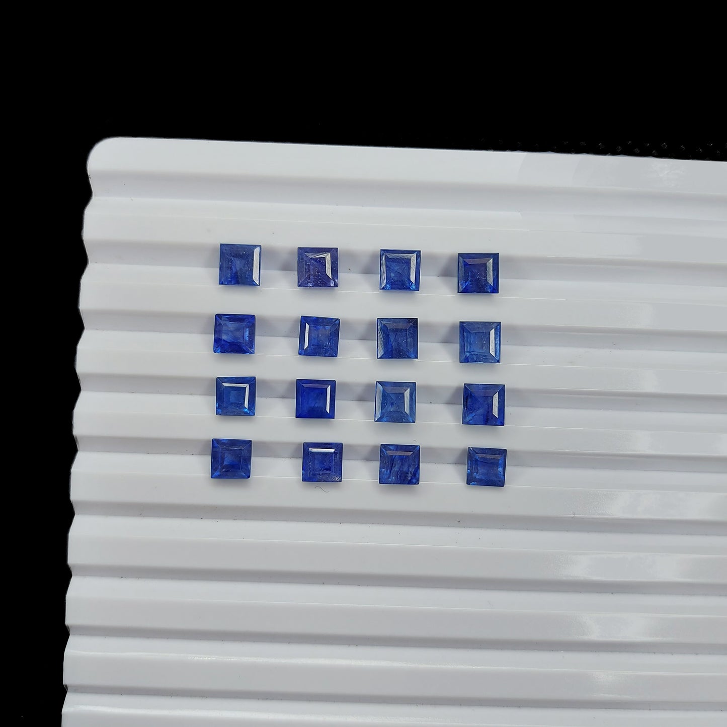 Natural Bangkok Blue Sapphire Calibrated Squares | 4.5mm & 5.5mm