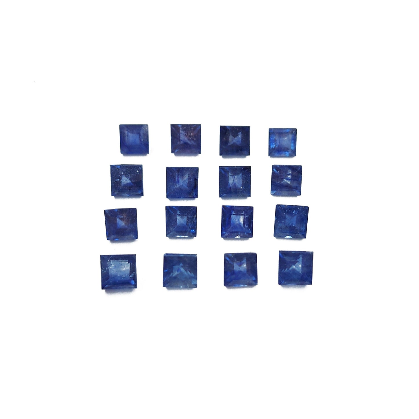 Natural Bangkok Blue Sapphire Calibrated Squares | 4.5mm & 5.5mm