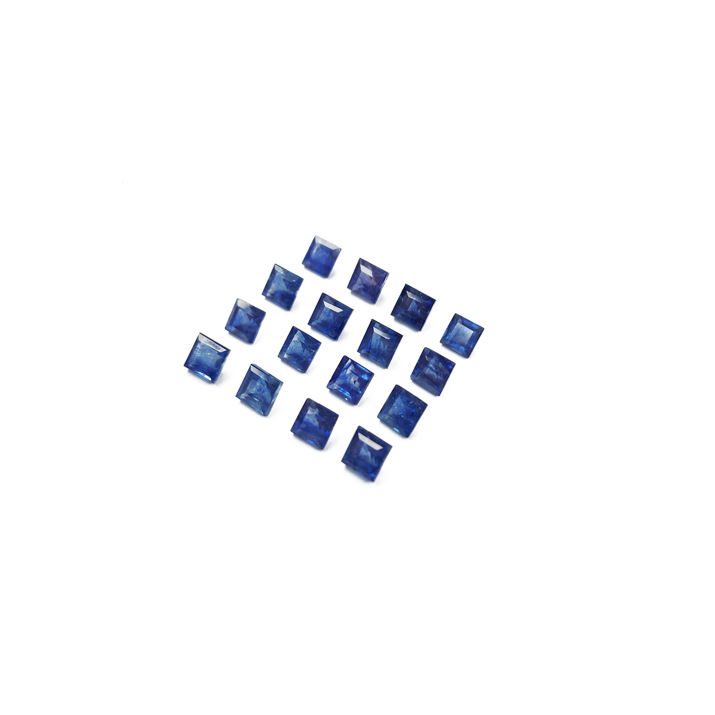 Natural Bangkok Blue Sapphire Calibrated Squares | 4.5mm & 5.5mm