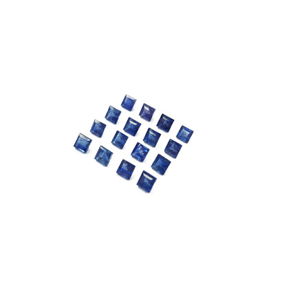 Natural Bangkok Blue Sapphire Calibrated Squares | 4.5mm & 5.5mm