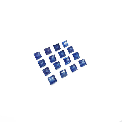 Natural Bangkok Blue Sapphire Calibrated Squares | 4.5mm & 5.5mm