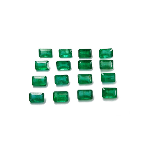 Natural Zambian Emerald Calibrated Octagons | 3x5mm - 7x5mm