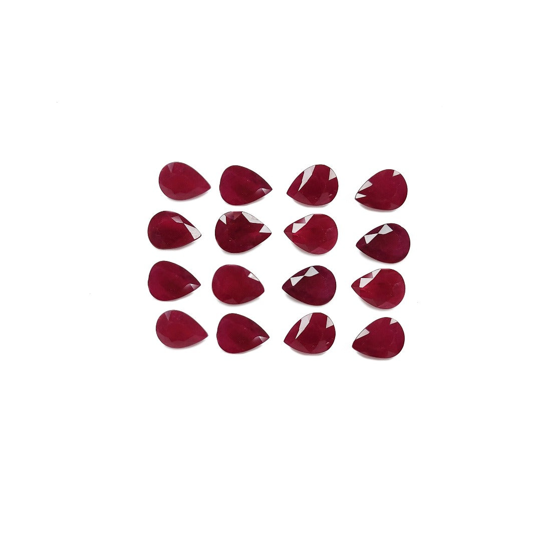 Natural Burma Untreated Ruby Calibrated Pears | 6x8mm & 7x5mm