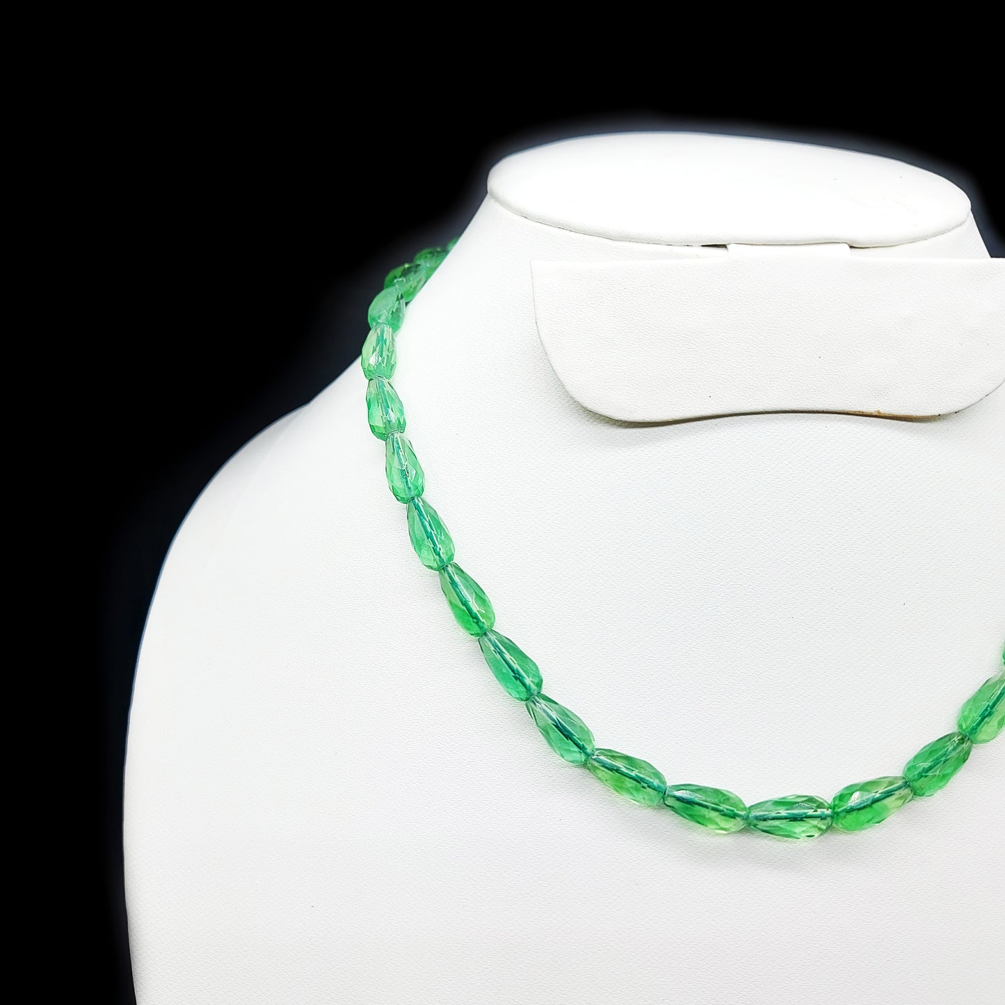 Natural Florite Faceted Drop Necklace