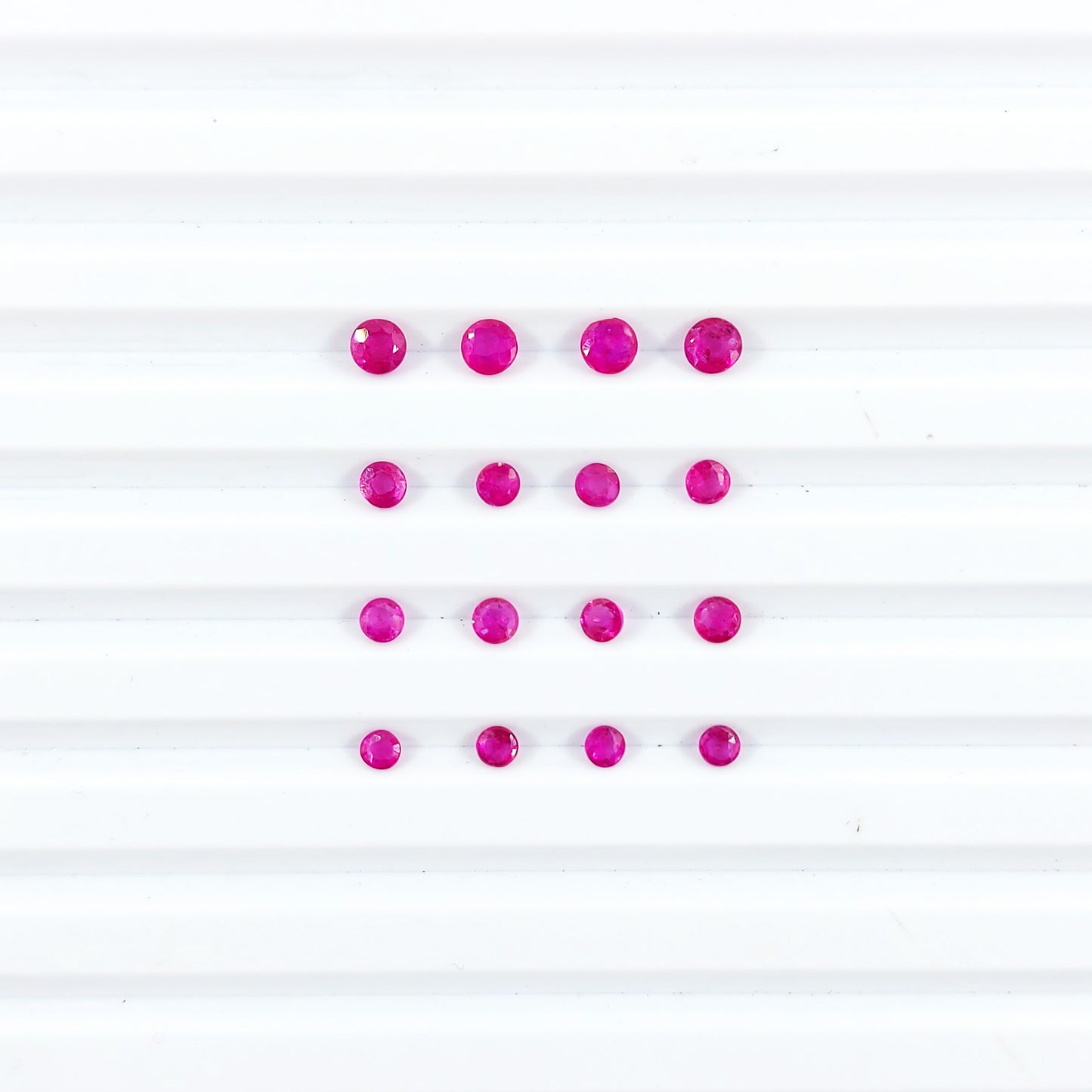 Natural Burma Untreated Ruby Calibrated Rounds | 2mm & 3mm