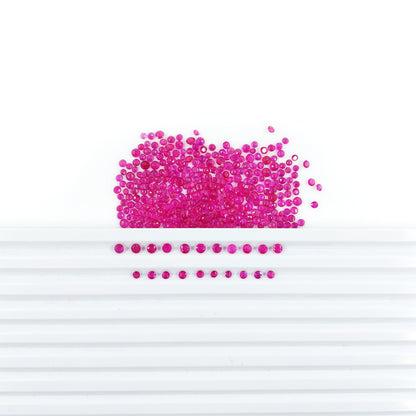 Natural Burma Untreated Ruby Calibrated Rounds | 2mm & 3mm