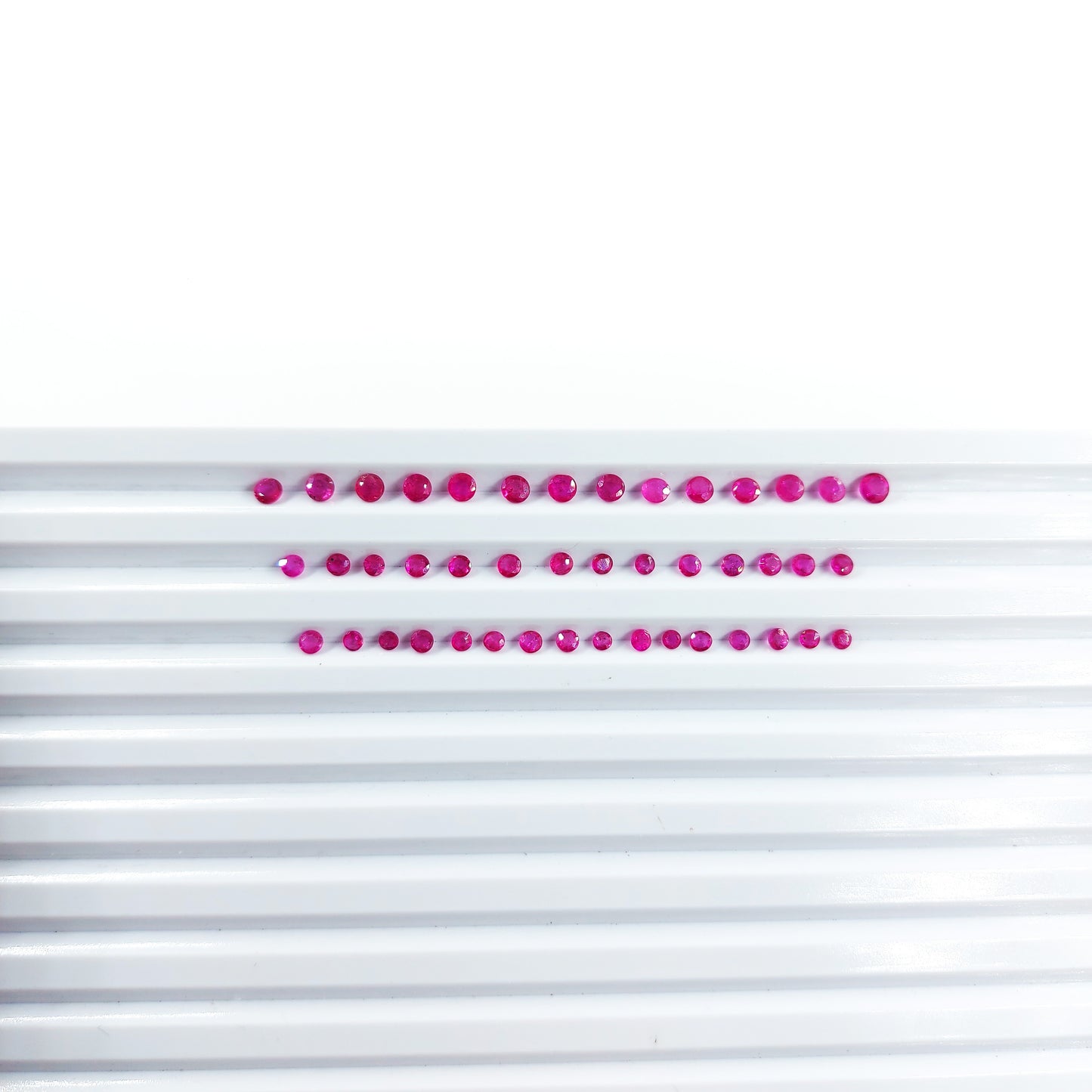 Natural Burma Untreated Ruby Calibrated Rounds | 2mm & 3mm