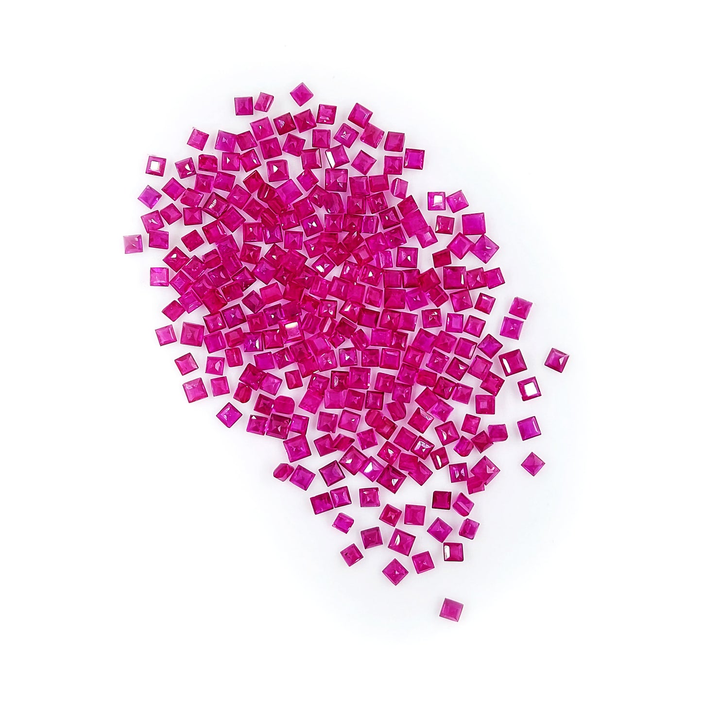 Natural Burma Untreated Ruby Calibrated Squares | 2mm & 3mm & 4mm
