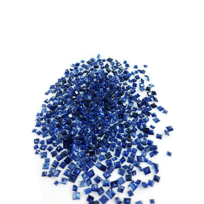 Natural Untreated Blue Sapphire Calibrated Squares | 2mm-5mm