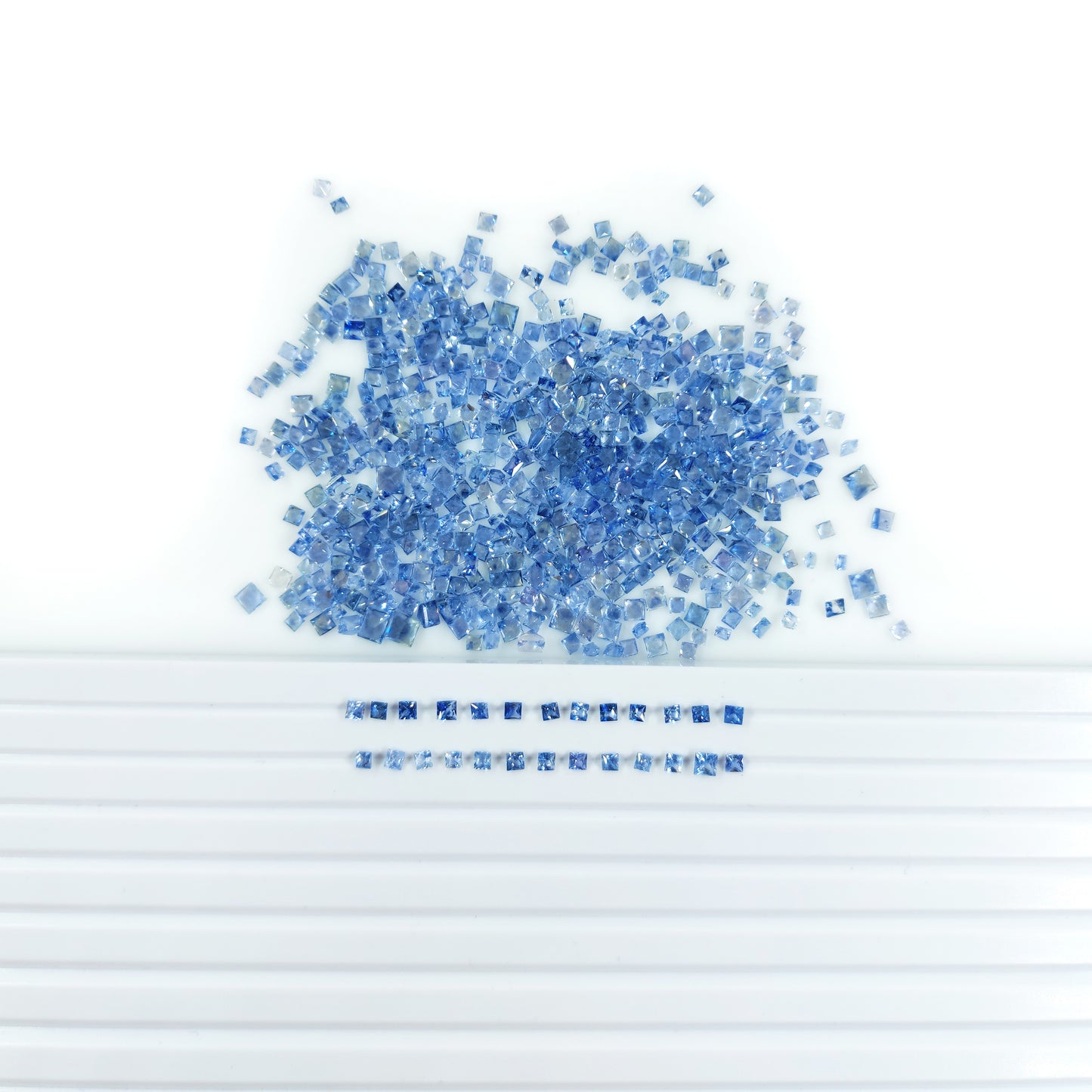 Natural Blue Saphhire Heated Calibrated Square
