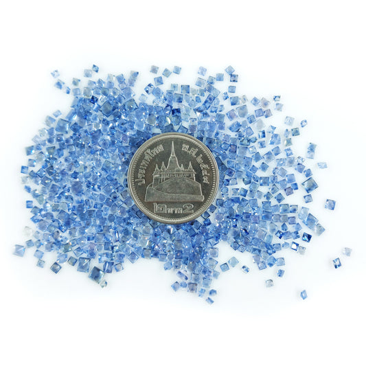 Natural Blue Saphhire Heated Calibrated Square