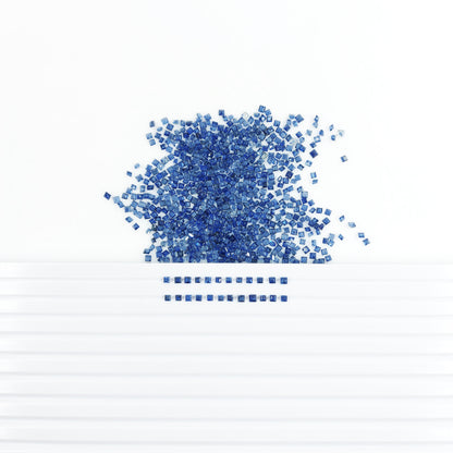 Natural Untreated Blue Sapphire Calibrated Square | 2mm & 3mm