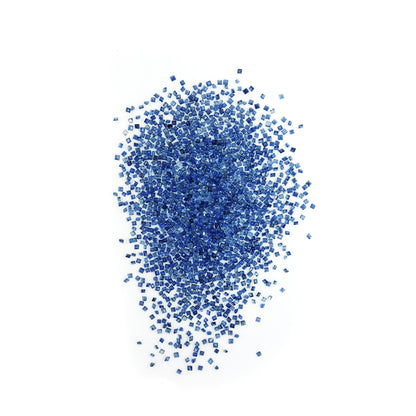 Natural Untreated Blue Sapphire Calibrated Square | 2mm & 3mm