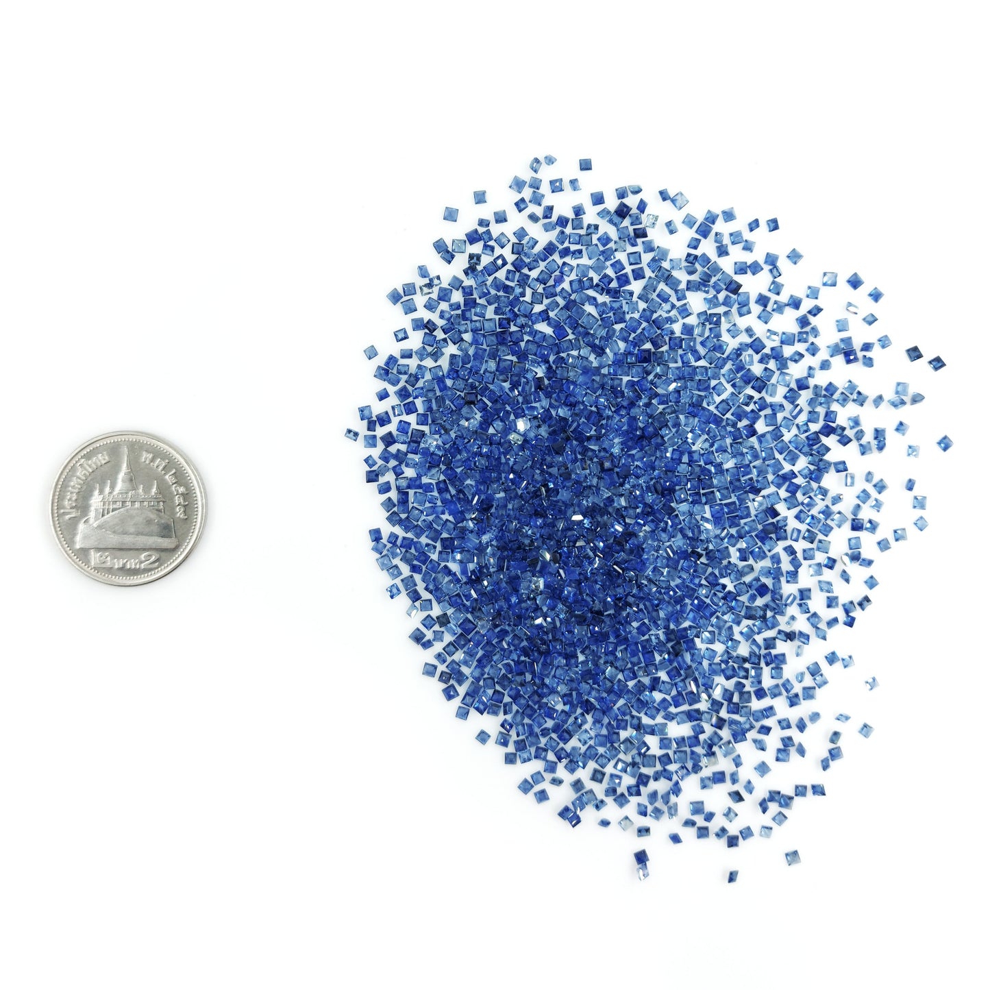 Natural Untreated Blue Sapphire Calibrated Square | 2mm & 3mm