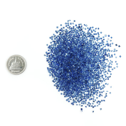 Natural Untreated Blue Sapphire Calibrated Square | 2mm & 3mm