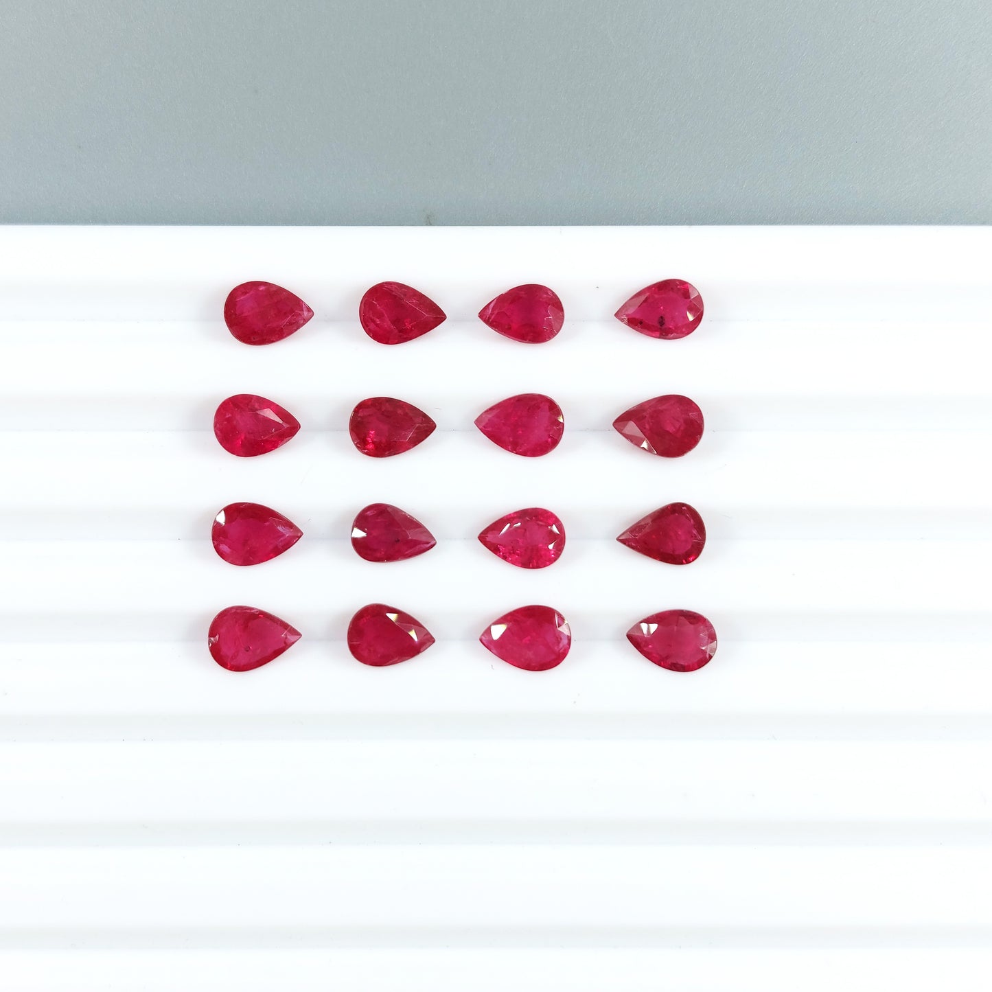 Natural Untreated Mozambique Ruby Pears 6x4mm