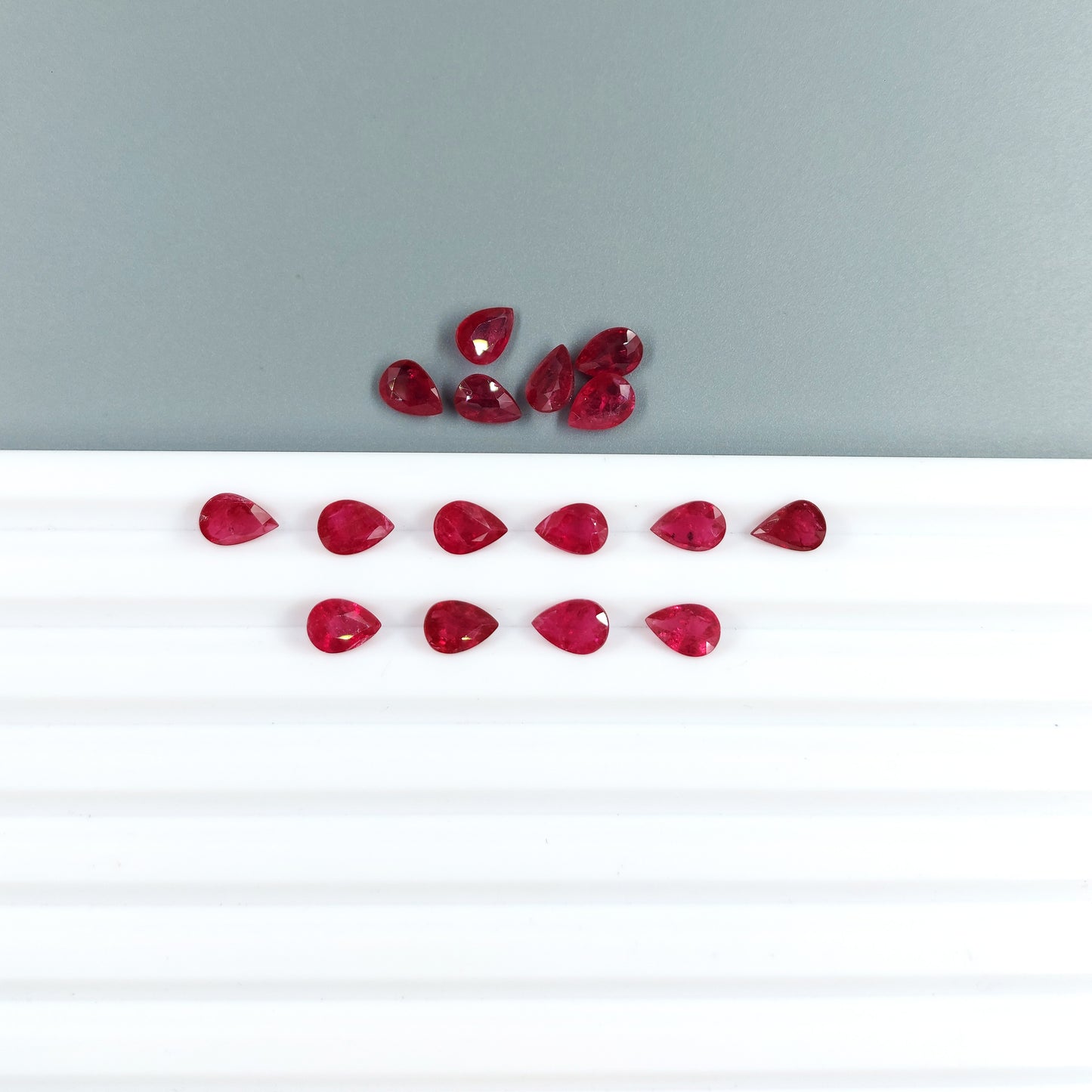 Natural Untreated Mozambique Ruby Pears 6x4mm