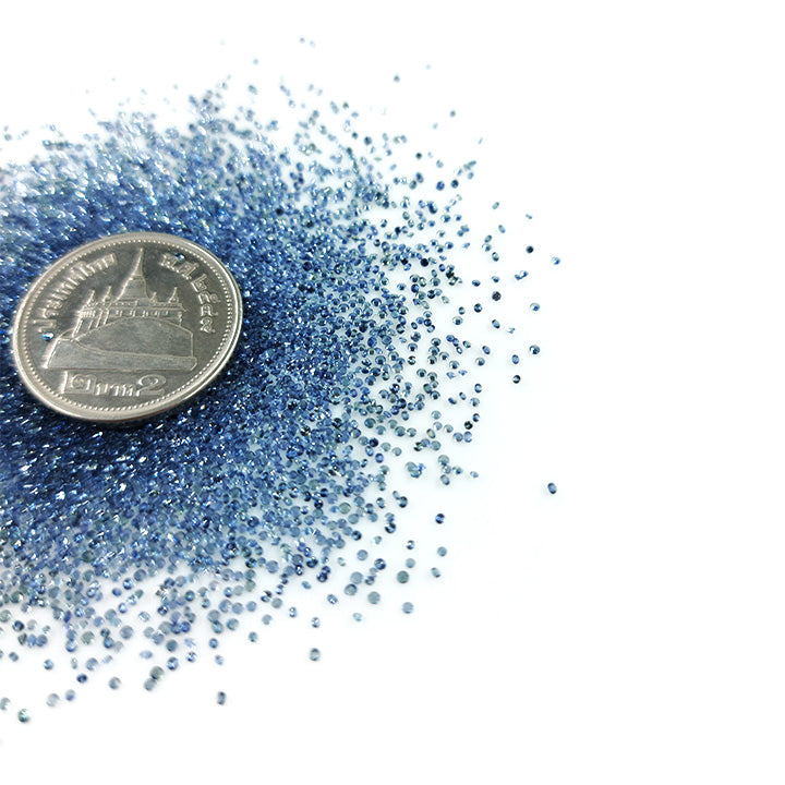 Natural Untreated Blue Sapphire Calibrated Rounds, 1mm