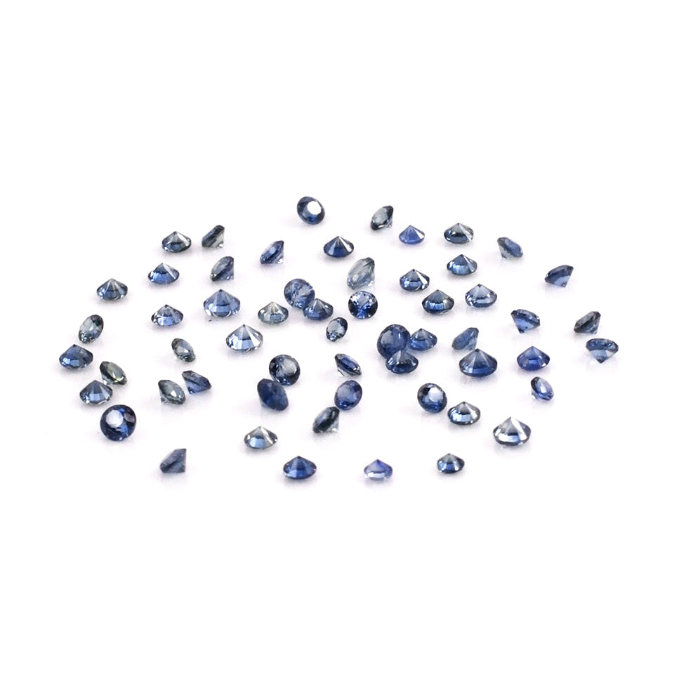 Natural Untreated Blue Sapphire Calibrated Rounds | 1mm & 1.25mm