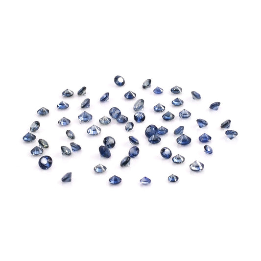 Natural Untreated Blue Sapphire Calibrated Rounds | 1mm & 1.25mm