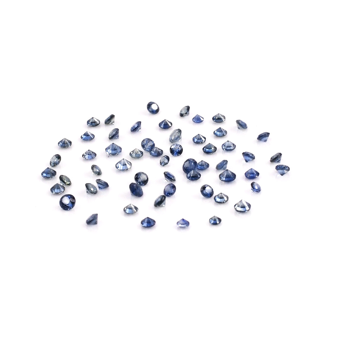 Natural Untreated Blue Sapphire Calibrated Rounds | 2mm