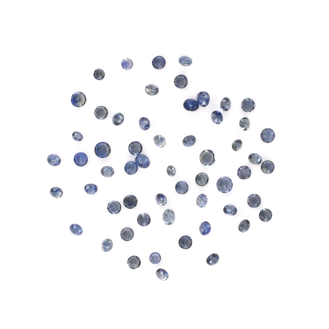 Natural Untreated Blue Sapphire Calibrated Rounds | 1.5mm & 1.75mm