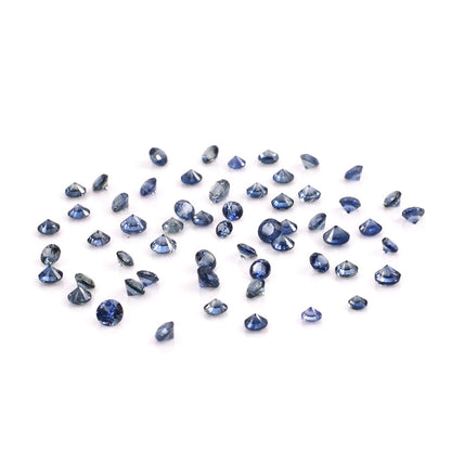 Natural Untreated Blue Sapphire Calibrated Rounds | 1.5mm & 1.75mm