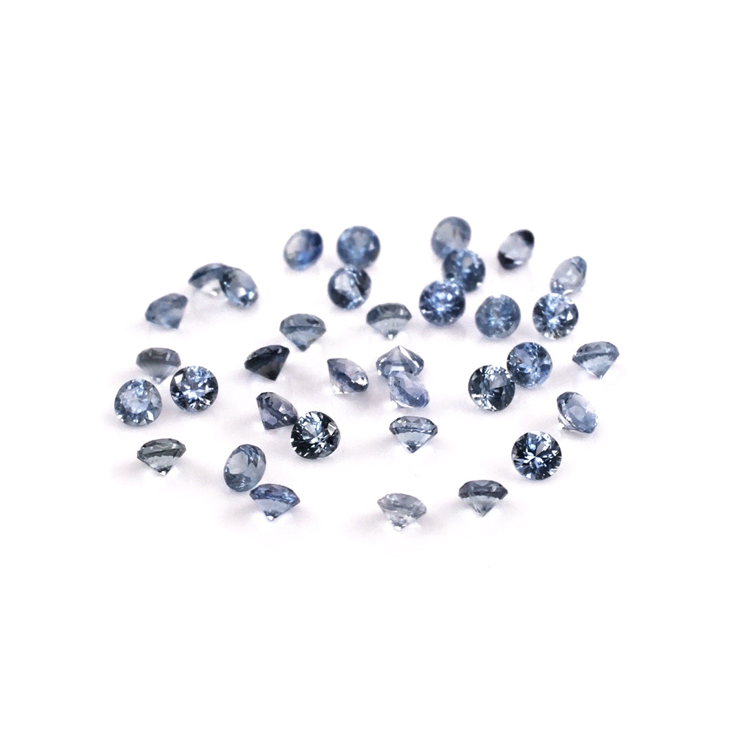 Natural Untreated Blue Sapphire Calibrated Rounds | 1mm & 1.25mm