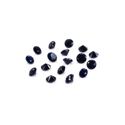 Natural Untreated Blue Sapphire Calibrated Rounds | 1mm & 1.25mm