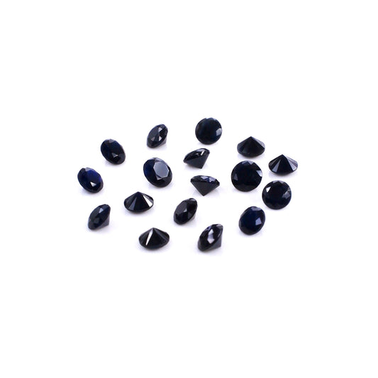 Natural Untreated Blue Sapphire Calibrated Rounds | 1mm & 1.25mm
