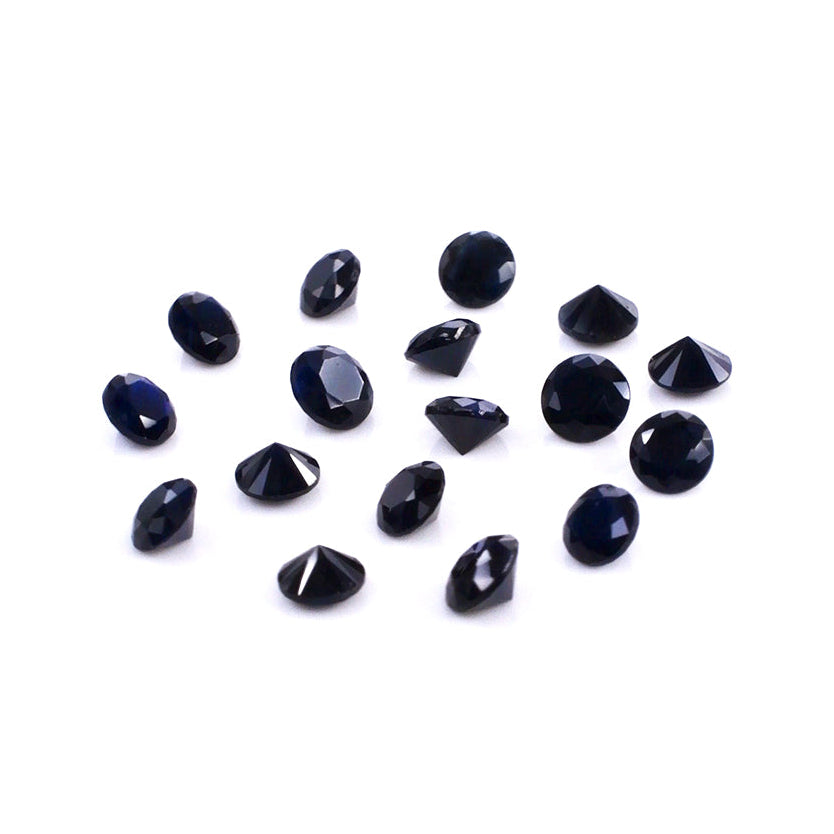 Natural Untreated Blue Sapphire Calibrated Rounds | 1.5mm & 1.75mm