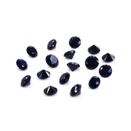 Natural Untreated Blue Sapphire Calibrated Rounds | 1.5mm & 1.75mm
