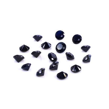 Natural Untreated Blue Sapphire Calibrated Rounds | 1mm & 1.25mm